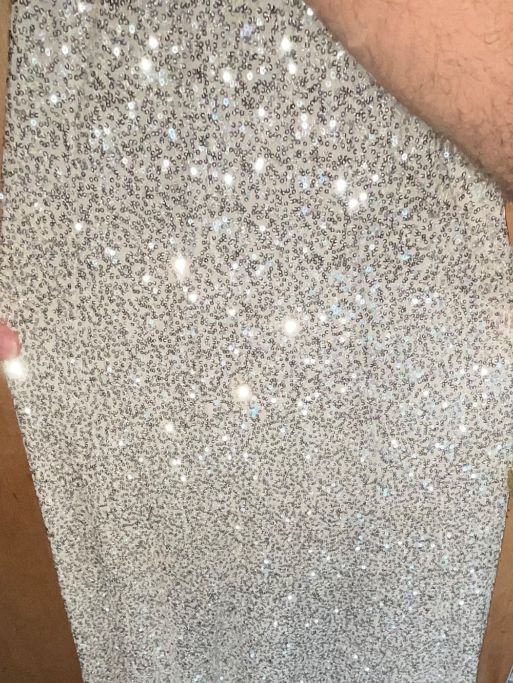 LULUS Velenia Champagne Sequin Halter Mermaid Maxi Dress S - Picture 13 of 14